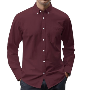 Chemise d'affaires en rayonne et coton pour homme, col montant, respirante, design vierge, personnalisable avec logo, impression OEM, vente en gros - Product Image 4
