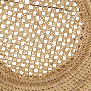 Assiette de présentation haut de gamme en rotin style bohème, écologique, ronde, pour des tables élégantes - Product Image 3
