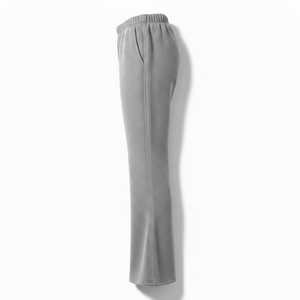 Pantalon évasé taille basse coupe droite personnalisé pour femme, en molleton/coton, pour yoga et danse, couleur unie, longueur intégrale, 300g, leggings d'hiver - Product Image 3