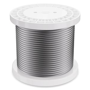 Cavo in Acciaio al Carbonio Zincato 1/4'' 250 ft, Resistenza alla Rottura 7000 Lbs, 7 X 19 Fili per Costruzioni - Product Image 4