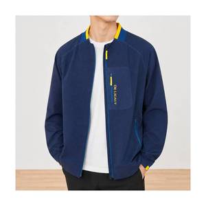 Chaqueta informal con cuello acanalado, forro polar, impermeable, con cierre de cremallera y elasticidad bidireccional. - Product Image 1