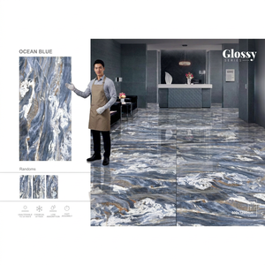 Carreaux de céramique et porcelaine modernes 600x1200mm brillants, adhésifs, pour sols et murs, pour hôtels, villas, projets, salles de bain et salles à manger - Product Image 1