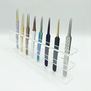 Pince à épiler pour extensions de cils en acier inoxydable durable, type A, à isolation droite, avec logo personnalisé, forte adhérence, vente chaude - Product Image 5