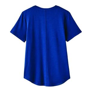 Camiseta de Mujer de Manga Corta, Color Sólido, Informal, de Fibra de Bambú y Algodón Ecológico, Tejido Súper Suave y Transpirable, Corte Regular - Product Image 2
