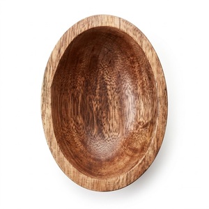 Bougie en cire de soja parfumée, faite à la main, dans un bol en bois sculpté à la main à 3 mèches, pour maison de style campagnard, marque privée - Product Image 5