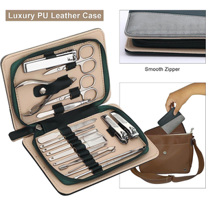 Beauty 17-Piece Manicure & Pedicure <b>Kit</b> with Mirror Polish Alloy Steel Portable Durable Professional <b>Nail</b> Tools - Product Image 2