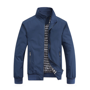 Men's Casual Slim Fit Spring Autumn Bomber <b>Jacket</b> <b>Canvas</b> Zipper Front Dyed OEM Service Breathable Quick Dry Eco-Friendly - Product Image 1