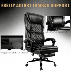 Sedia da Gaming/Ufficio con Supporto Lombare Gonfiabile, Comfort Ergonomico, Poggiapiedi Reclinabile Ampio - Product Image 4