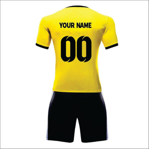 บริการ OEM ชุดฟุตบอลแบบซับลิเมชั่นเนื้อนุ่ม โพลีเอสเตอร์ 100% สำหรับฤดูร้อน พร้อมปักชื่อทีม ผู้ผลิตมืออาชีพ ชุดฟุตบอลสำหรับทุกเพศ - Product Image 3