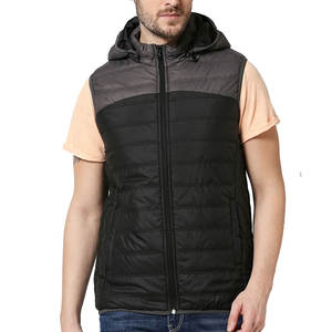 Chaleco de Otoño para Hombre, Nuevo Diseño, Chaqueta Acolchada de Moda, Chaleco Acolchado Personalizado, Impermeable, de Lona, Nailon/Poliéster - Product Image 2