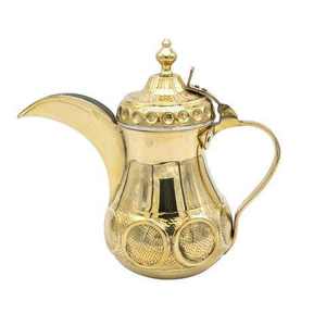 Elegante tetera árabe Dallah de metal, decoración para el hogar, adorno para la sala de estar y la mesa, cafetera Dallah para la mesa de boda. - Product Image 6