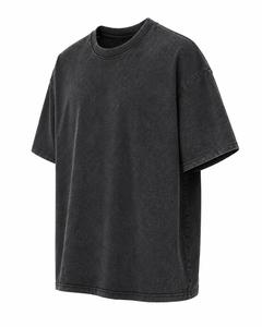 T-shirt Homme Oversize Long en Coton Lavé 100% Écologique, Col Rond, Manches Courtes, Coupe Décontractée, Couleur Unie, 220g – Meilleure Vente - Product Image 4