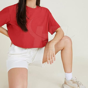 Soft Fabric Feel Women <b>Crop</b> <b>Top</b> T-Shirt Lightweight Smooth Wear Women <b>Crop</b> <b>Top</b> T-Shirt Comfortable Daily Fashion Style - Product Image 6
