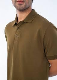 Camisa Verde Oliva para Hombre de Micah Corp, Tela de Rizo, Logotipo Personalizado Impreso, Corte Ajustado, Secado Rápido, Venta al Por Mayor - Product Image 2