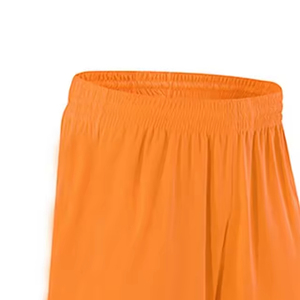 Unisex Orange Purple Color Blocked Quick Dry Basketball Shorts Elastic Waist Regular Fit Adults Summer Sport Wear - Product Image 4