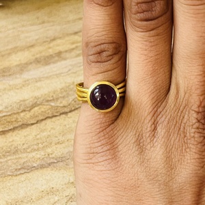 Fashionable Brass Amethyst <b>Ring</b> 18k Gold Plated <b>Statement</b> Handmade <b>ring</b> Vintage Solitaire <b>Ring</b> Wholesale <b>Ring</b> For Women - Product Image 3