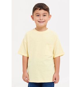 เสื้อยืดเด็กคอลเลคชั่นเด็ก 60+ สี ผลิตจากใยไผ่ 100% เป็นมิตรต่อสิ่งแวดล้อม ระบายอากาศได้ดี เสื้อยืดลำลองทรงโอเวอร์ไซส์สำหรับเด็ก ใส่สบายในช่วงฤดูร้อน - Product Image 1