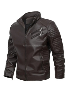 แจ็กเก็ตหนังแฟชั่นสำหรับผู้ชายแจ็กเก็ตหนังแฟชั่นแบบปรับแต่งได้สไตล์ใหม่ - Product Image 3