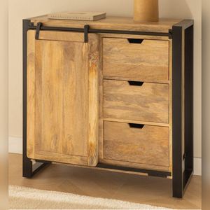 Aparador Vandana Grand Cresta de 90x45 cm en madera de mango Kiefer - Product Image 1