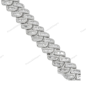 10MM 17" Sterling <b>Silver</b> Cuban Chain <b>Solid</b> Yellow Gold Plated Cuban Link Chain Hip Hop Style Unisex Customizable Daily <b>Necklace</b> - Product Image 4
