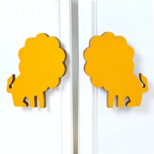 Poignées de porte modernes en bois d'acacia faites à la main, bouton de poignée Lion, poignée de tiroir, poignées de commode et d'armoire orange - Product Image 4