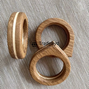 Anillo de Servilleta de Madera de Lujo para Boda, Clásico, Hecho a Mano, Duradero y Ecológico, Accesorios para la Mesa de Comedor de Tradebyd - Product Image 1