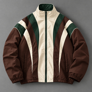 <b>Men's</b> Color Block Racer <b>Jacket</b> Windproof Stand Collar Zipper Autumn Sporty Outerwear winter <b>pullover</b> windbreaker <b>jacket</b> - Product Image 1