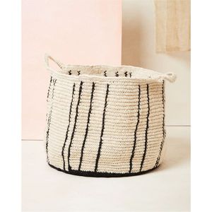 Handwoven Cotton Rope <b>Basket</b> for Home Storage Decorative Laundry <b>Hamper</b> with Handles Modern Farmhouse Aesthetic Organizer <b>Basket</b> - Product Image 1