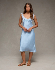 AE <b>Ruffle</b> Strap Midi <b>Dress</b> - Product Image 1