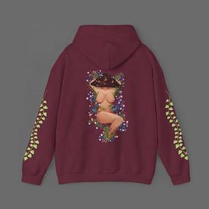 Sweat à capuche zippé personnalisé, style streetwear robuste, imprimé sérigraphié, orné de strass, coupe courte, délavé à l'acide et effet usé - Product Image 4