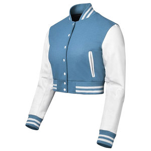 Varsity <b>Jacket</b> Women Premium Quality <b>Leather</b> and Wool Baseball Letterman <b>Jacket</b> for Womens <b>Long</b> Sleeve Classic Stylish Outerwear - Product Image 5