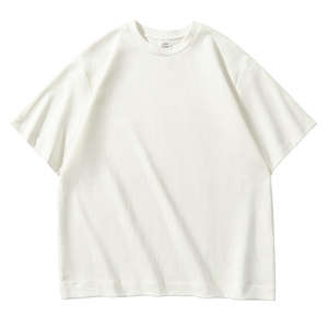 T-shirt en coton pour homme 280G, col rond, 100% coton, impression de logo personnalisé, coupe ample unisexe, t-shirt formel ajusté - Product Image 3