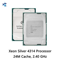 Processeur serveur double socket DDR4 LGA4189 130W, 16 cœurs, 32 threads, 2,4 GHz, 24 Mo de cache, neuf, argenté, 4314