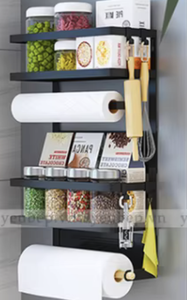 OEM/ODM Stainless Steel Spice Rack, Wall-Mounted with Kitchen Utensil <b>Hooks</b> - Product Image 4