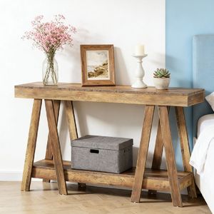 Consolle in Acciaio Inossidabile a Specchio con Piano in Legno Massello, Stile Moderno Rustico e per Arredamento Hotel - Product Image 4