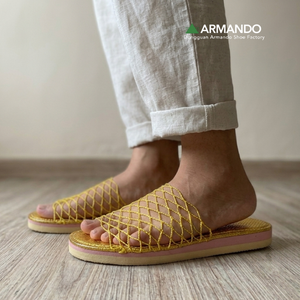 Pantuflas de malla tradicionales en stock, con etiqueta privada, logotipo personalizado, ligeras, para interiores, proveedor mayorista - Product Image 1