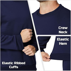 เสื้อสเวตเชิ้ตผ้าฝ้ายคุณภาพพรีเมียม 100% เนื้อผ้านุ่มแบบฟลีซ สกรีนโลโก้ได้ตามต้องการ ดีไซน์สวมใส่สบาย ผลิตโดยโรงงาน OEM จัดส่งตรงสำหรับสินค้าสีพื้น - Product Image 2