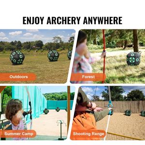 Objetivo de tiro con arco portátil de 15x15 pulgadas para exteriores, fácil de transportar con asa, para tiro en todos los lados, duradero, accesorio de tiro con flecha para tiro en todos los lados. - Product Image 4