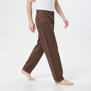Jean en denim à jambe large pour garçon, taille mi-haute, décontracté, ample, avec poches, style streetwear tendance pour jeunes, vêtement de tous les jours - Product Image 3