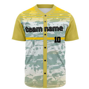 Camiseta de Béisbol Personalizada de Secado Rápido con Botones, Uniforme de Equipo de Béisbol de Poliéster - Product Image 1