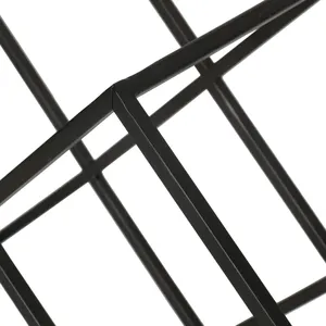 Moderno Estante para Botellas de Vino de Metal Negro con Diseño de Diamantes, Soporte Geométrico para Botellas de Vino para Encimera, Mueble de Almacenamiento para Cocina, Bar o Gabinete - Product Image 2