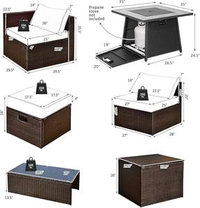 Patio Wicker <b>Furniture</b> Handmade <b>Rattan</b> Outdoor Set <b>for</b> Resort and Villa - Product Image 4