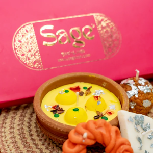 Boîte de bougies Mithai assorties, inspirées des douceurs indiennes, bougies parfumées festives pour le festival Diwali, décoration de fête d'anniversaire et cadeaux - Product Image 6