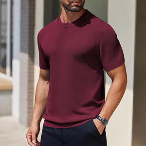 Camiseta de Algodón Roja para Hombre, Personalizada al por Mayor, Camisetas Verdes para Hombre, Camiseta de Algodón Lisa de Alta Calidad para Hombre con Logotipo Impreso - Product Image 3