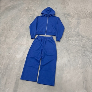 Wholesale Custom Autumn Breathable Plus Size Maternity Blank Plain Solid Color Tracksuit <b>Men</b> Sweatpants Shorts Hoodie Set for - Product Image 1