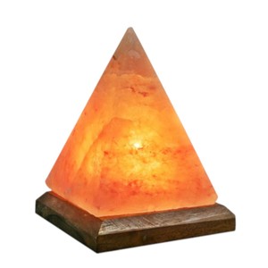 Lampe en sel de l'Himalaya en forme de pyramide polie, éco-responsable, artisanale, décoration Feng Shui pour la maison, artisanat naturel - Product Image 2