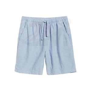 Pantalones Cortos Bermuda Casuales 100% Algodón de Alta Calidad, Secado Rápido, Transpirables, Lavado Personalizado, Diseño Sólido, Cintura Media, Decoración con Bolsillos - Product Image 2