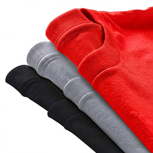 Camiseta de Manga Corta para Hombre, 100% Algodón, Cuello Redondo, Corte Regular, Color Sólido, Informal, Tejido de Punto, Blanca, Gris, Negra - Product Image 4