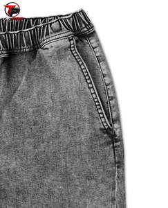 TRI PRO SPORTS Men's Stonewashed Denim <b>Jeans</b> Straight Leg <b>Elastic</b> <b>Waist</b> Loose Fit Casual Pants Autumn Wear - Product Image 3