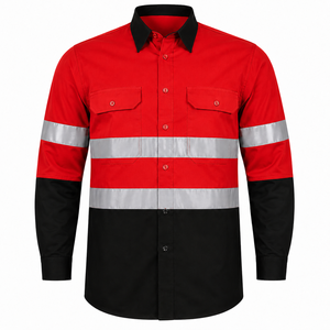 Camisa de Trabajo Reflectante de Alta Visibilidad Personalizada para Hombre, con Bolsillos Dobles en el Pecho, Camisa de Seguridad con Botones, Ropa de Trabajo Personalizada para la Industria - Product Image 1